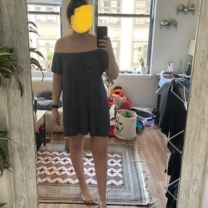 Off the shoulder striped dress